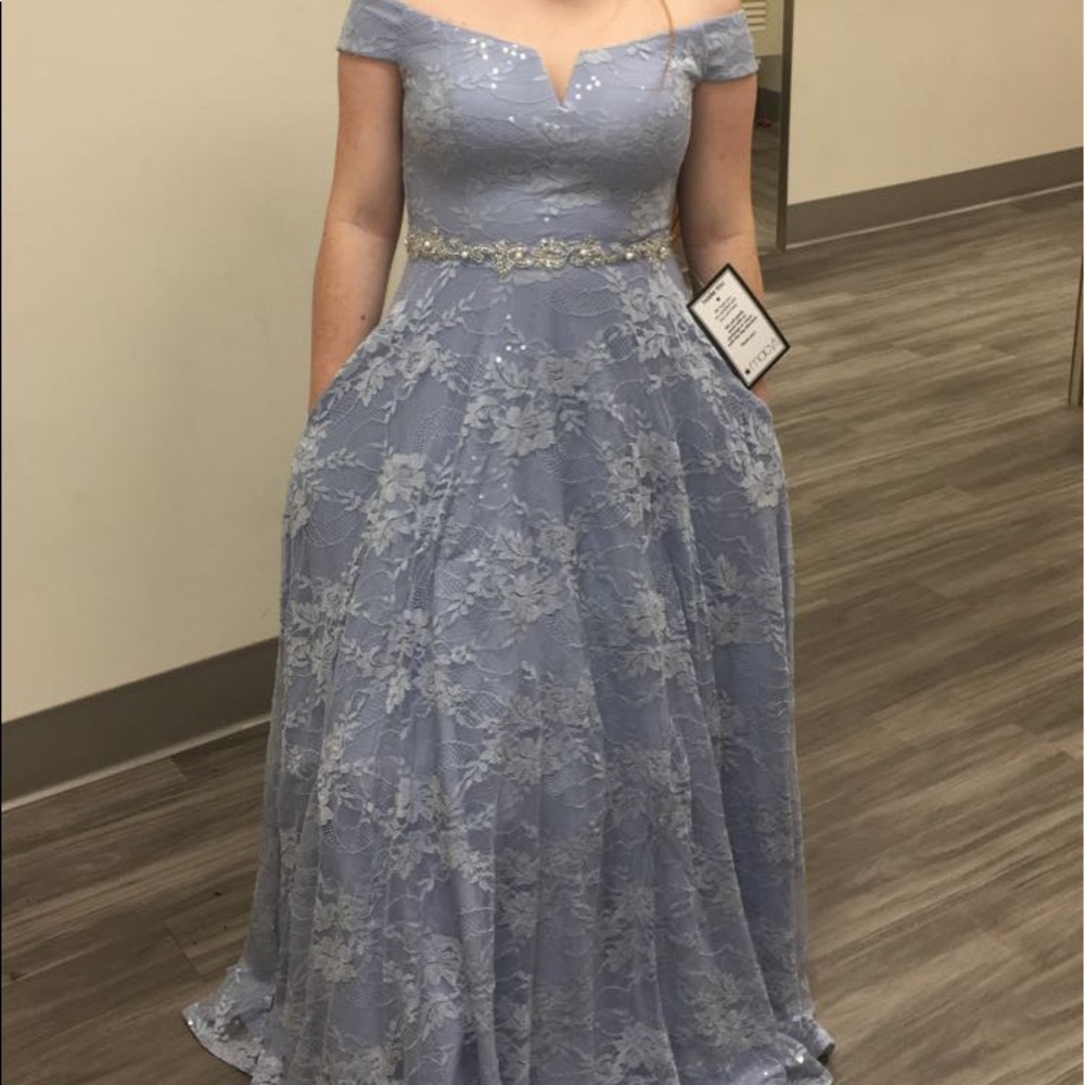 Macy’s Prom Dress, Blue/Lavender Color, Size 10, Has pockets, Never worn!